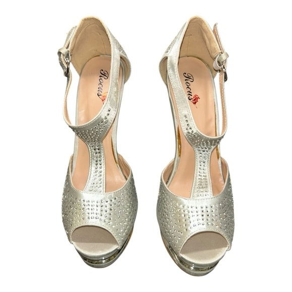 ROCUS Silver Platform Stilettos Women’s Like New Excellent Condition Size 6 - Picture 8 of 12